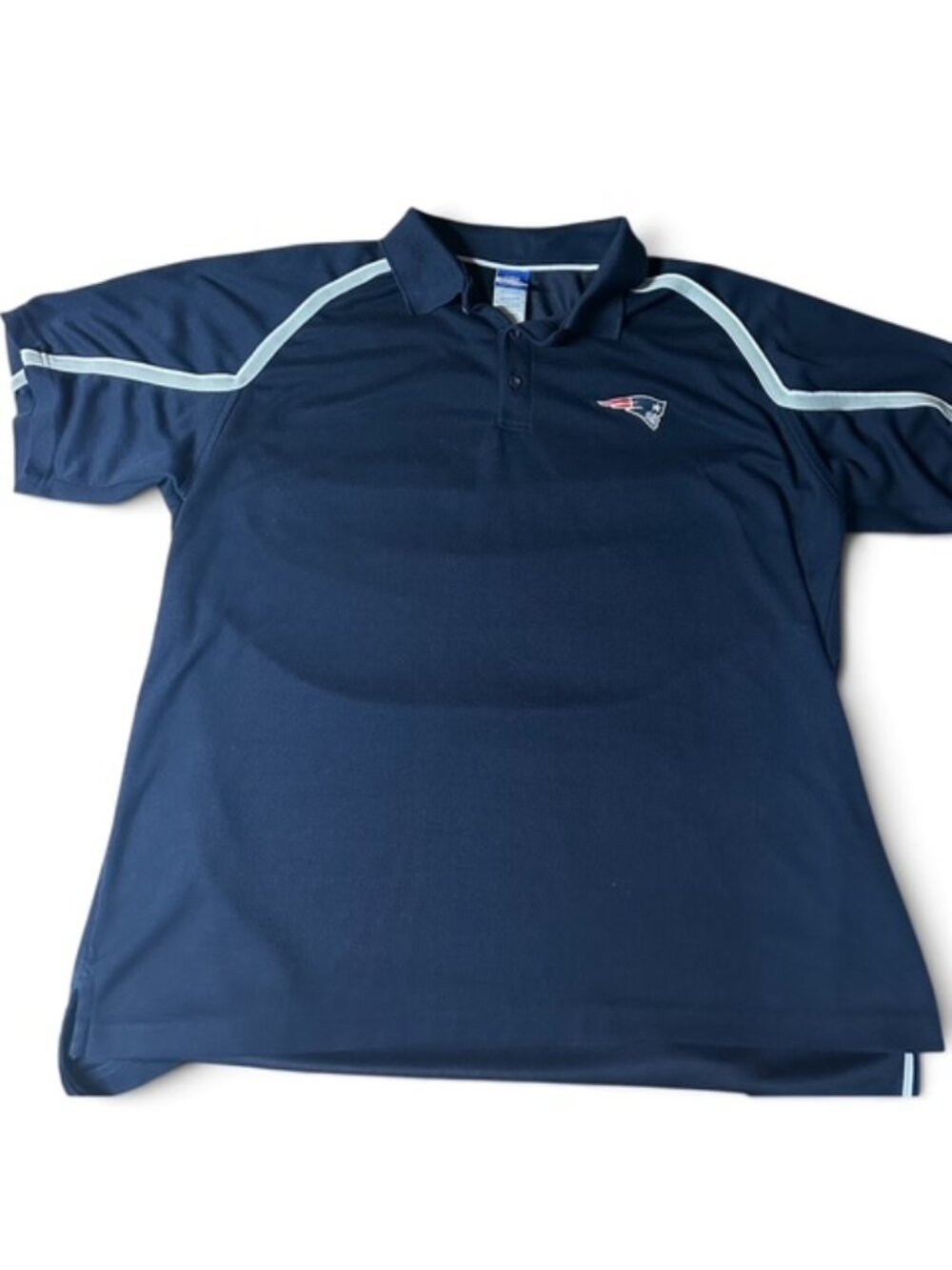 New England Patriots Men's Polo Shirt XL Blue Reebok NFL Apparel